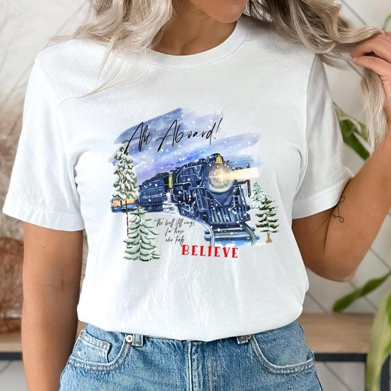 Polar Express Sweatshirt Shirt Hoodies, Polar Express Believe Movie Shirt, Retro 90s Christmas Movies Tee