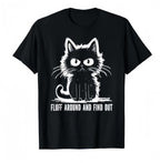 Funny Cat Shirt Fluff Around And Find Out Gifts Men Women T-Shirt
