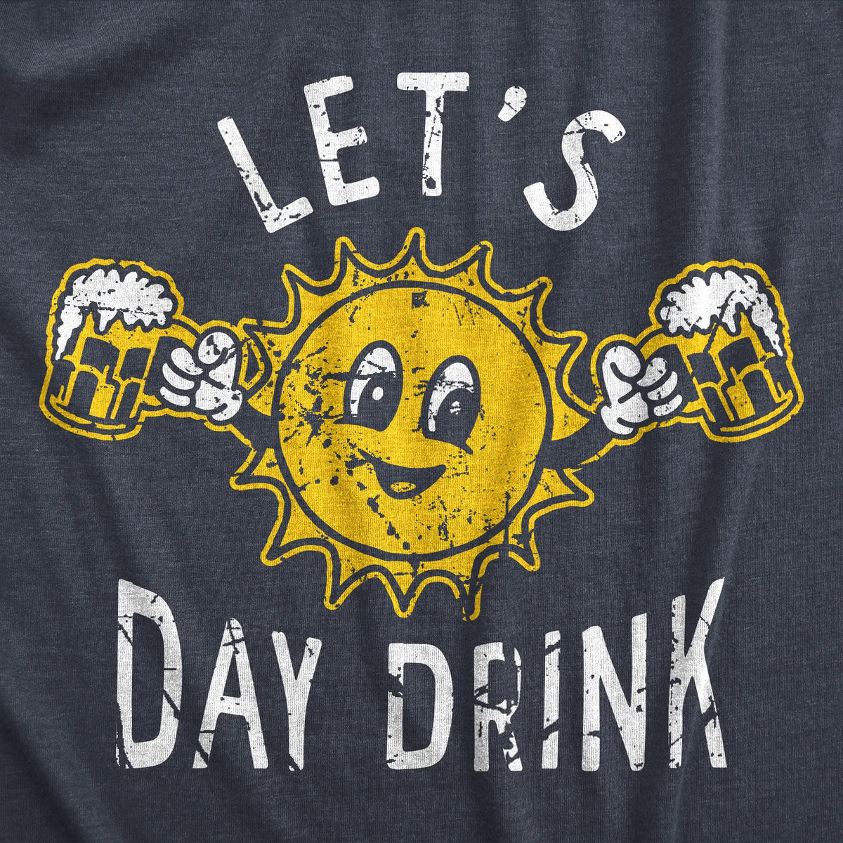 Funny "Let's Day Drink" Men's Vintage Tee - Graphic Drinking Shirt