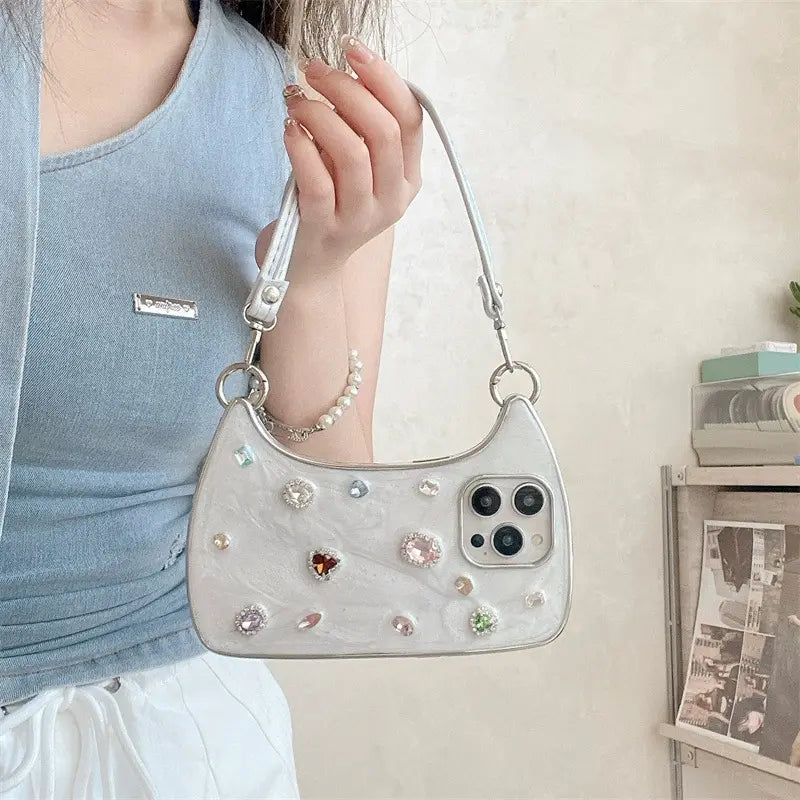Phone Case & Handbag Set HN1224-03, Compatible with iPhone 17 Pro Max, 17 Air, 16 Plus, 15, 14, 13