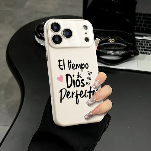 "El Tiempo de Dios es Perfecto" iPhone Case - Bible Inspired Shockproof Cover