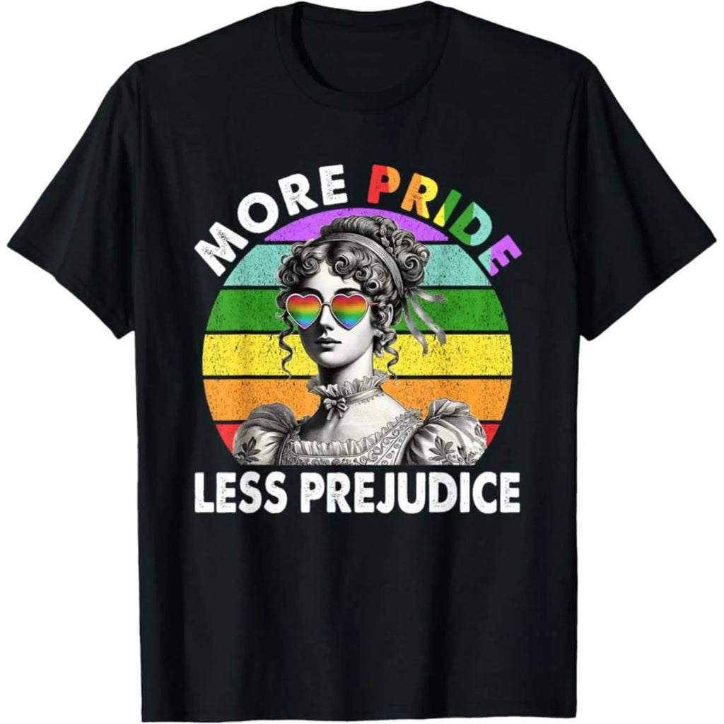 100% Cotton More Pride Less Prejudice Pride Month T-Shirt Fabric Summer pride  parade  outfits