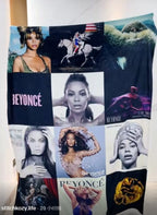 Soft Music Singers Flannel Blankets Lightweight Warm Blanket Plush Air Conditioned Throw Blankets for Teen Couch Bed Sofa Living Room Chair