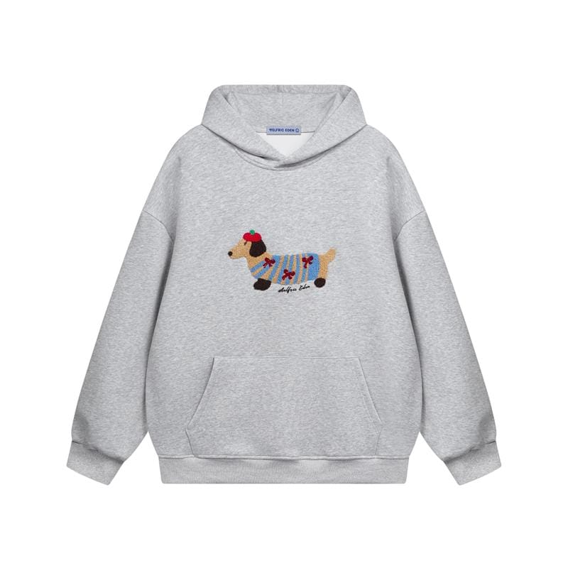 Aelfric Eden Cartoon Dog Hoodie Couple Hooded Sweatshirt Long Sleeve Pullover Oversized Hoodies 2025 Outfits