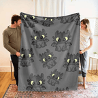 Toothless Flannel Blanket How to Train Your Dragon Pattern Cozy Soft Lightweight Warm for Couch Sofa Bed Living Room Travel Home Decor Gift