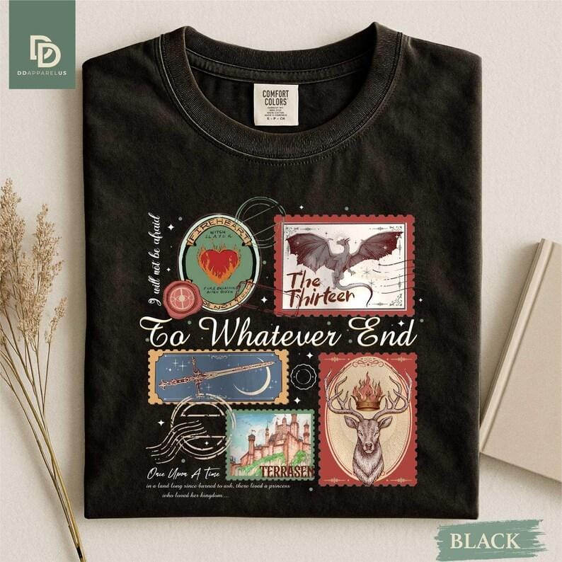 Throne of Glass Vintage Tee – Terrasen Book Stamp Shirt
