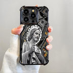 San Judas Tadeo Electroplated TPU Shockproof Phone Case for iPhone X–17 Pro Max