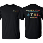Collection PLAN FOR CHRISTMAS/TODAY Snap-on  T-Shirt - Double Sided Printed 100% Cotton Fitted Crew Neck Short Sleeve Casual Unisex Top Made in USA