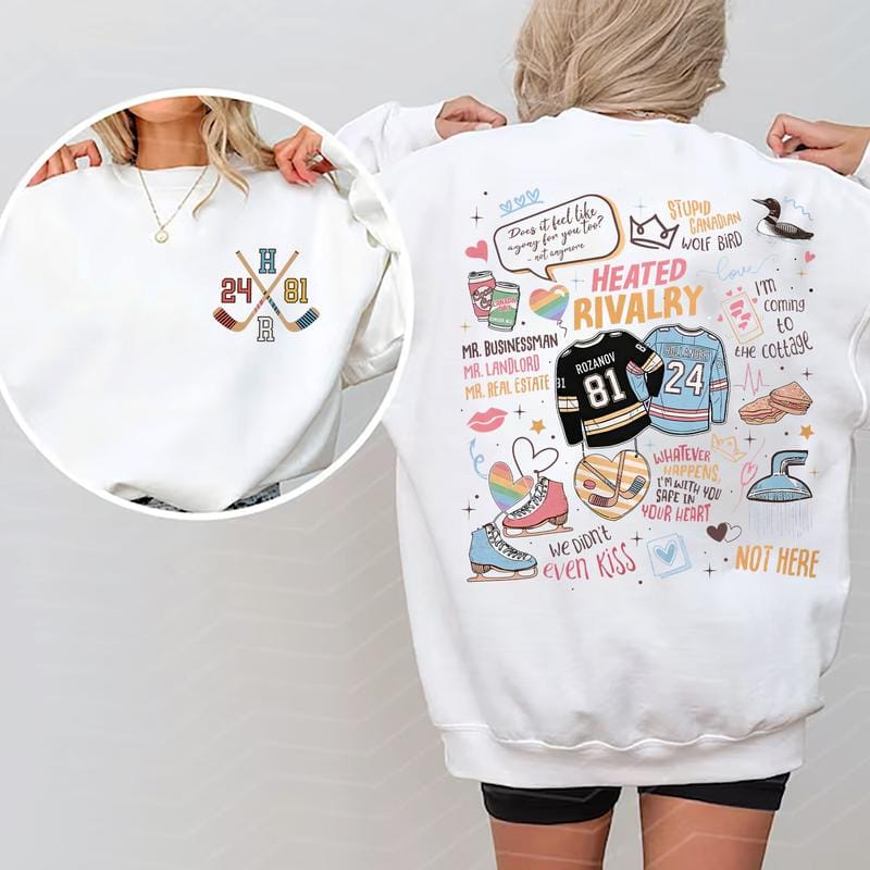 Romance Heated Rivalry Shirt, Hollanov Couple Romance Book Sweatshirt, Hockey Rivals Couple Tee, Movie Book Fans Gift