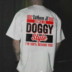 When It Comes To Style T-shirt, Printed Letter Crewneck Back Sided T-shirts, Shirt, Vintage Shirt, Retro Graphic Tees