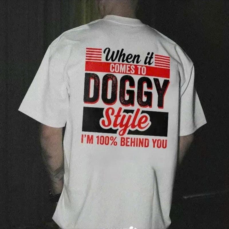 When It Comes To Style T-shirt, Printed Letter Crewneck Back Sided T-shirts, Shirt, Vintage Shirt, Retro Graphic Tees