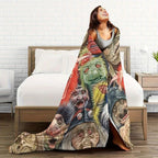 Labyrinth Movie Blanket Flannel Jareth Goblin King Design Ultra Soft All Season Throw Gift For Fans Couch Bed Office Travel Fantasy Decor