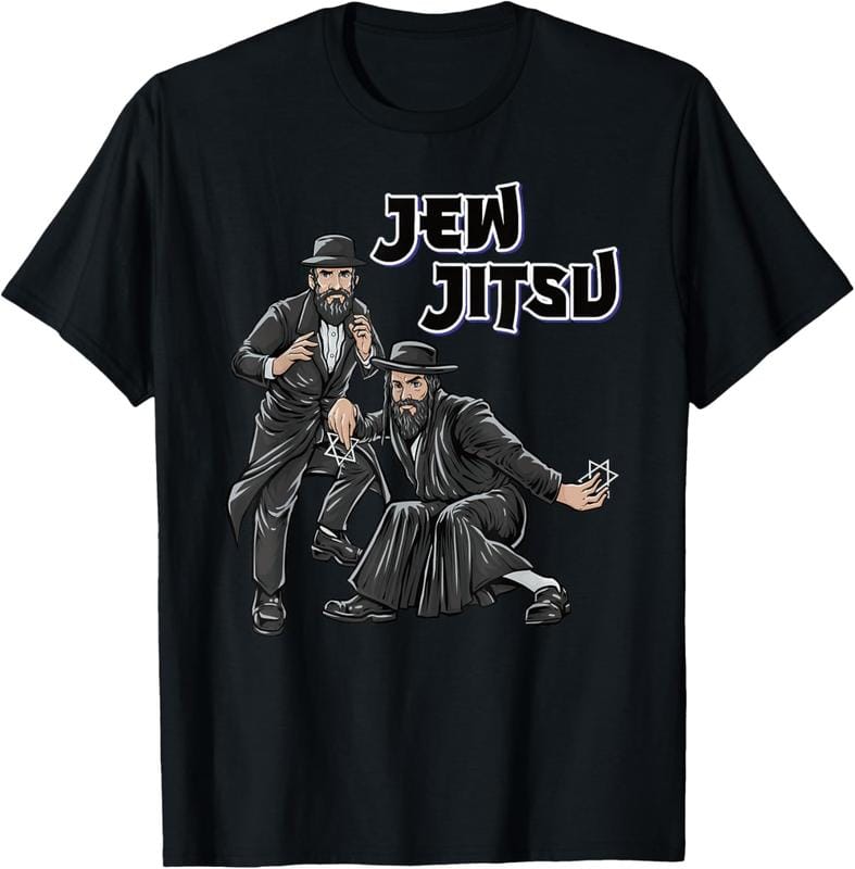100% Cotton Jewish Costume Hanukkah Clothing Rabbi Horah Dance Jew Jitsu T-Shirt