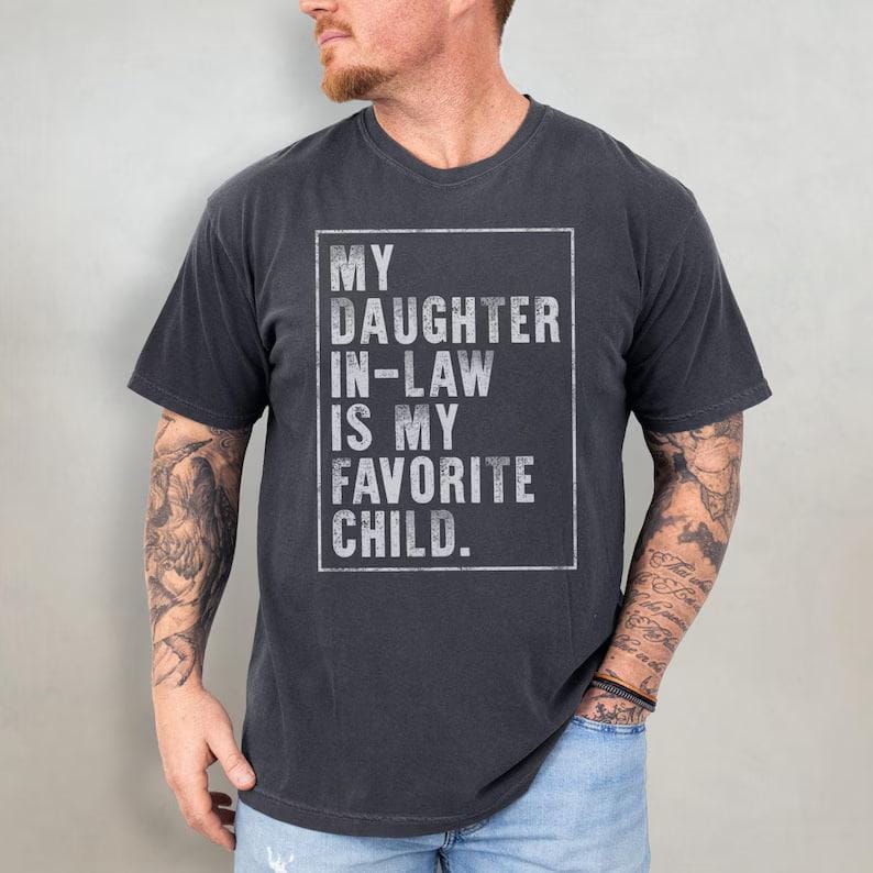 Daughter-in-Law Shirt, Comfort Colors Dad Tee, Funny Father-in-Law Gift, Perfect Father’s Day Present from Daughter-in-Law, Wedding or Special Occasion Gift