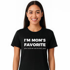 Cotton Funny Moms Favorite Son Daughter I'm Mom's Favorite T-Shirt Golf Gift for Men and Women Summer Wear