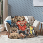 Labyrinth Movie Blanket Flannel Jareth Goblin King Design Ultra Soft All Season Throw Gift For Fans Couch Bed Office Travel Fantasy Decor