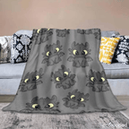 Toothless Flannel Blanket How to Train Your Dragon Pattern Cozy Soft Lightweight Warm for Couch Sofa Bed Living Room Travel Home Decor Gift