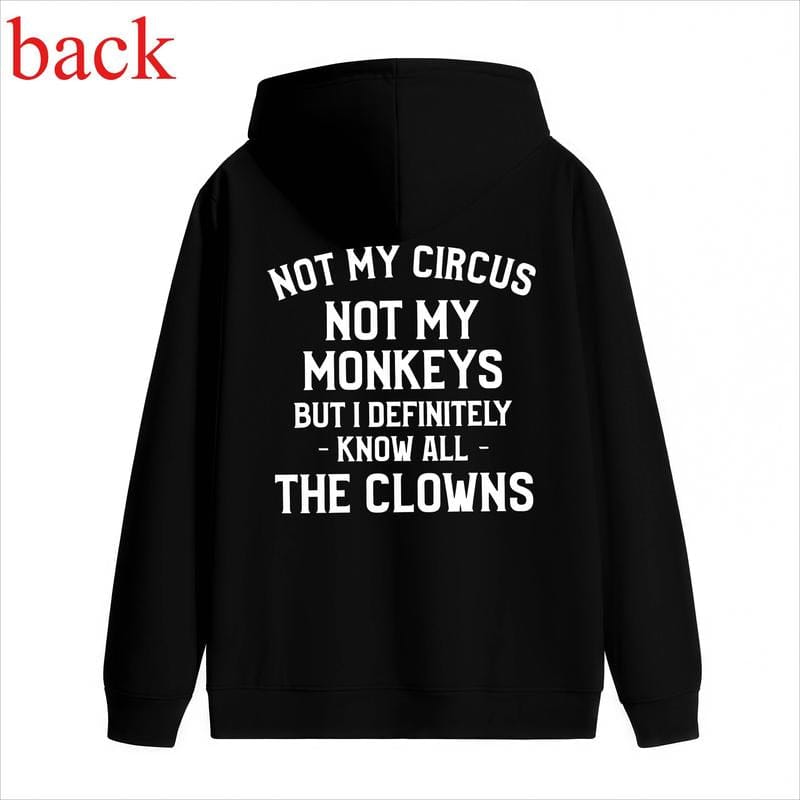 Unisex Sporty Cotton T-Shirt – Short Sleeve 'Not My Circus' Design, Great Golf Gift for All