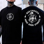 (Two side) BAD CHOICES MAKE GOOD STORIES Chimpanzee Print Men's T-shirt