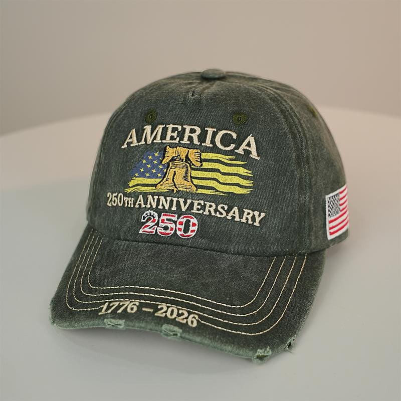 US 250th Anniversary Embroidered Baseball Cap, UPF 50+ Sun Protection Commemorative Hat
