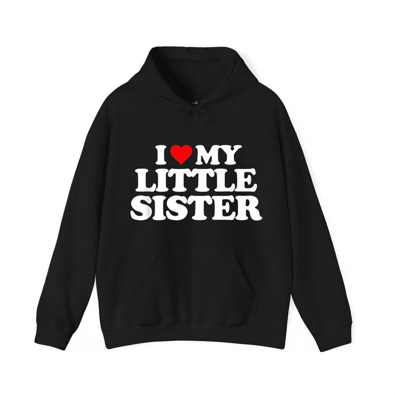 I Love My Little Sister - Heart Funny Fun Gift Unisex T-Shirt
