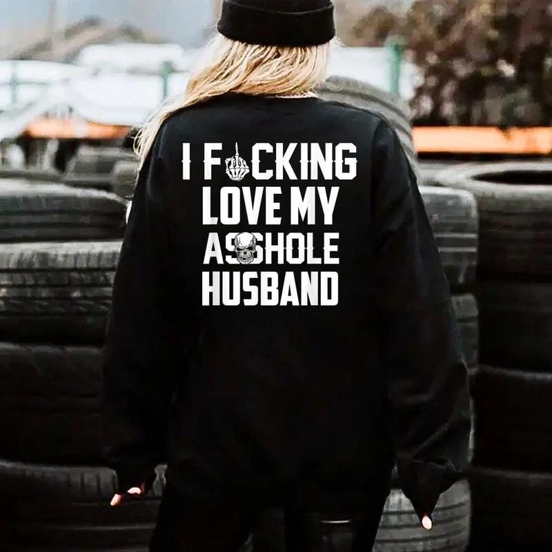 Sweatshirt „Ich liebe meinen Ehemann“ – Lustiger Ehefrauen-Hoodie mit auffälliger Botschaft 