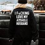 Sweatshirt „Ich liebe meinen Ehemann“ – Lustiger Ehefrauen-Hoodie mit auffälliger Botschaft 
