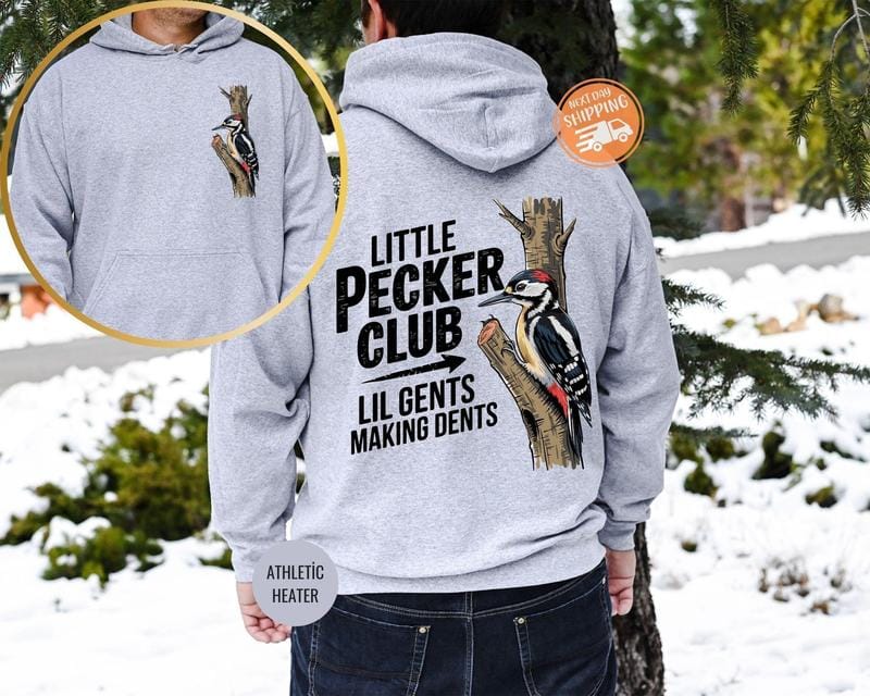 Little Pecker Club Hoody, Lil Gents Making Dents Sweatshirt, Offensive Men Sweatshirt, Funny Quote Hoody, Funny Men Gift, Rude Humor Hoody
