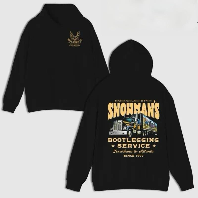 Snowman’s Bootlegging Service Hoodie, Smokey and The Bandit Sweatshirt, Funny Movie Fan T-shirt