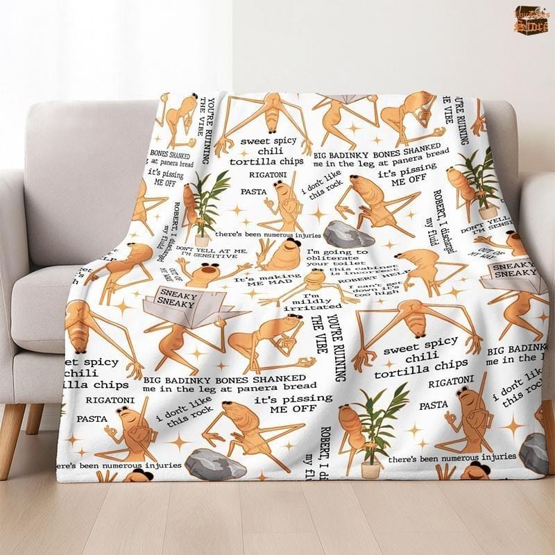 Marcus The Worm Flannel Blanket