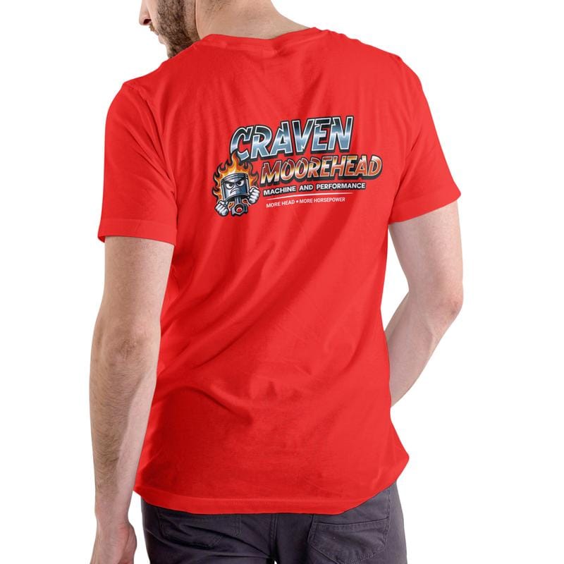 CRAVEN MOOREHEAD MACHINE AND PERFORMANCE Funny name T Shirt, Unisex Cotton