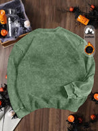Women's Casual Vintage Soft Pullover Sweatshirt, Round Neck Long Sleeve Fleece Lined Hoodie for Fall Winter Fashion