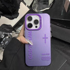 God's Plan Phone Case Cross Pattern Religious Art Fashion TPU Laser Craft Anti-Drop Case for iPhone 17 16 15 14 13 12 11 Samsung Galaxy S25 S24 S23 S22