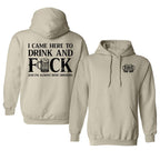 I Came Here To Drink And Fuck Hoodie, Funny Drinking Shirt, Printed Graphic Hoodie, Daily Casual Cotton Menswear
