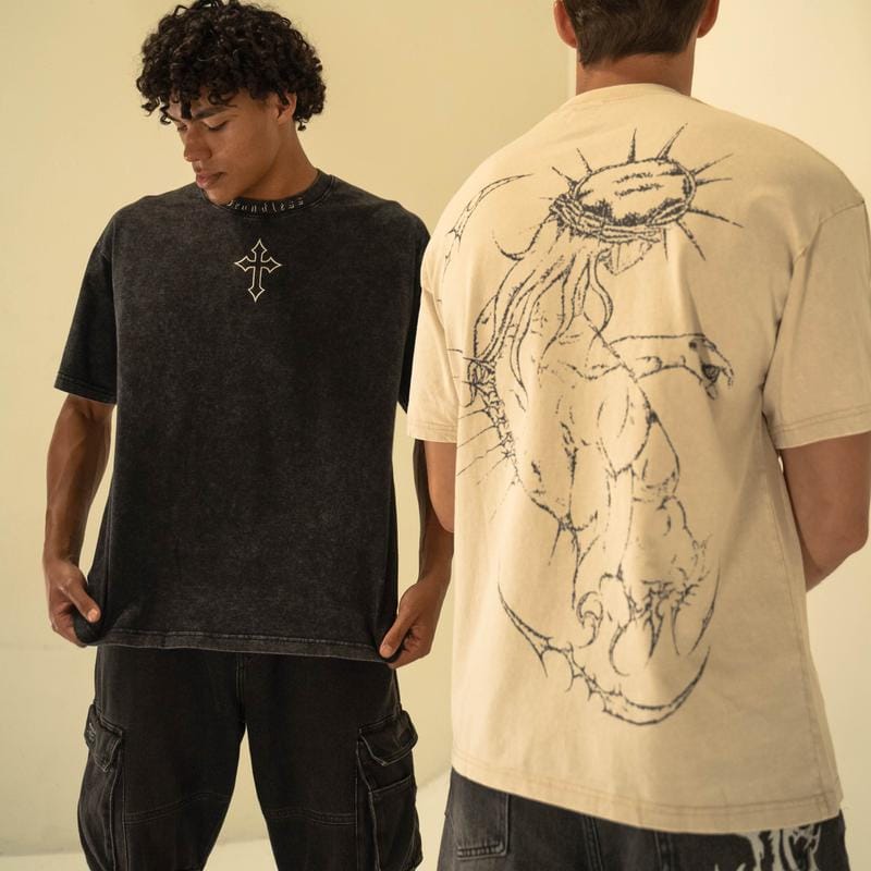 Brandless JJBA Jesus Acid Wash Pump Cover