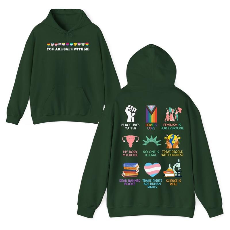 Equality shirt, Human rights shirt, You are safe with me T-shirt/Sweatshirt/Hoodie