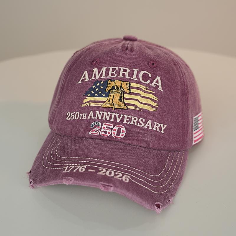 US 250th Anniversary Embroidered Baseball Cap, UPF 50+ Sun Protection Commemorative Hat
