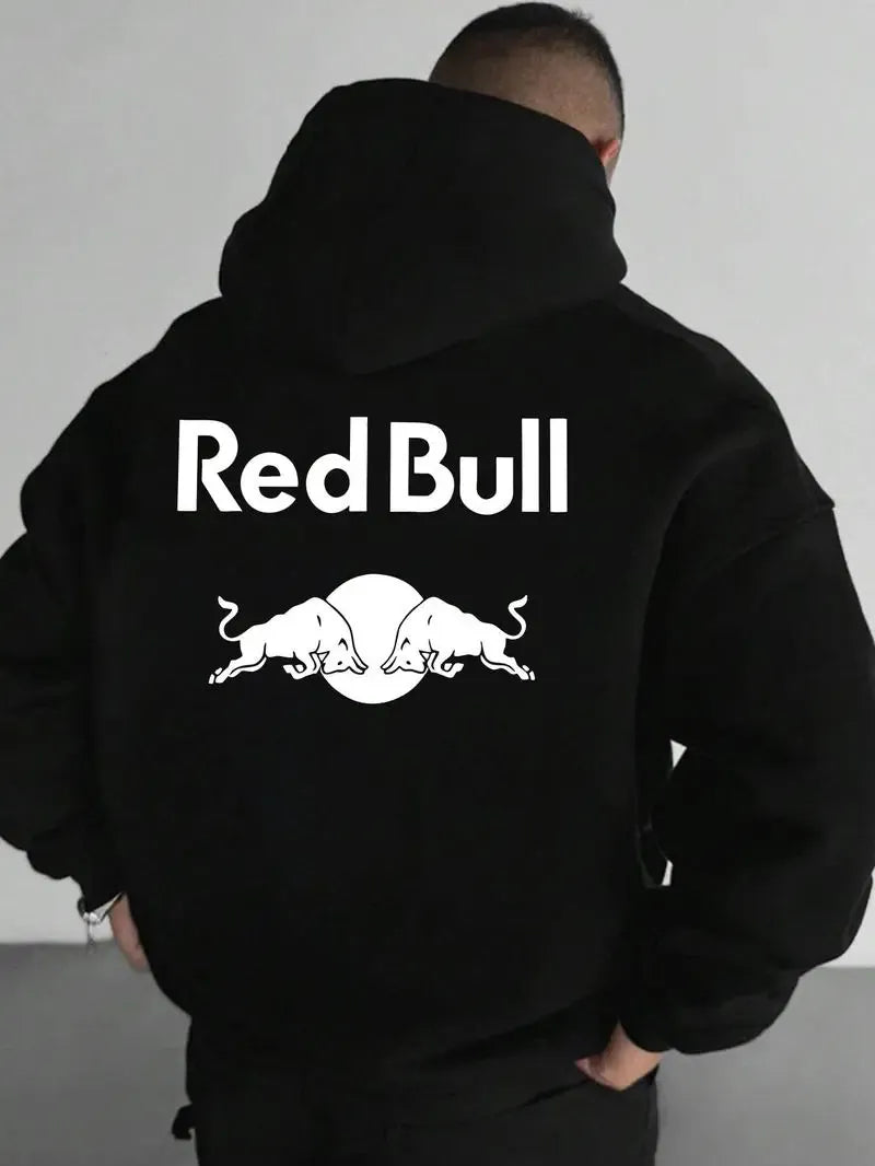 Black White Racing Unisex 2 Sides Hoodie