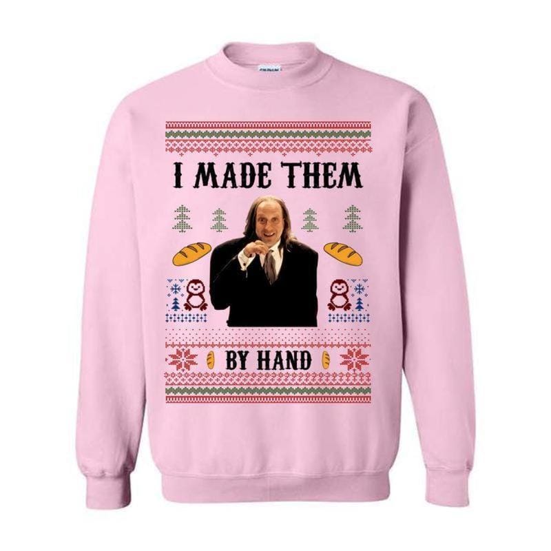 I Made Them By Hand Ugly Sweatshirt Shirt Hoodie, Scary Movie Dinner made by Hand Meme Shirt, Funny Ugly Shirt For Christmas, For Men And