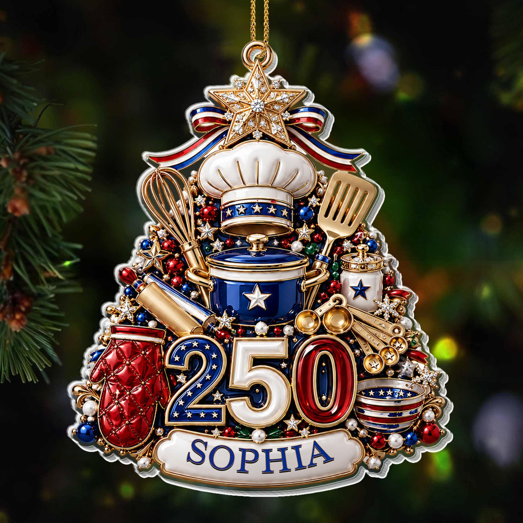 Seasoned With Love Baking, Personalized Custom Acrylic Ornament, Gift For Baking Lovers - 7