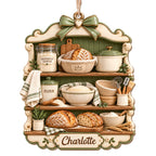 Sourdough Baker Shelf, Personalized Wood Ornament, Gift For Bakers - 13