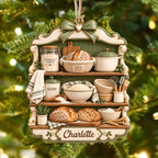 Sourdough Baker Shelf, Personalized Wood Ornament, Gift For Bakers - 4
