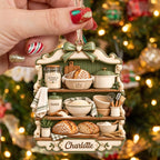 Sourdough Baker Shelf, Personalized Wood Ornament, Gift For Bakers - 11