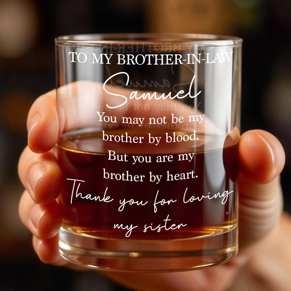 To My Brother In Law, Whiskey Glass, Gift For Him and Whiskey Lovers - 6