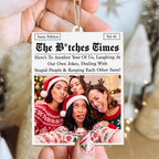 The B*tches Times Newspaper, Custom Wood Ornament, Gift For Bestie - 6