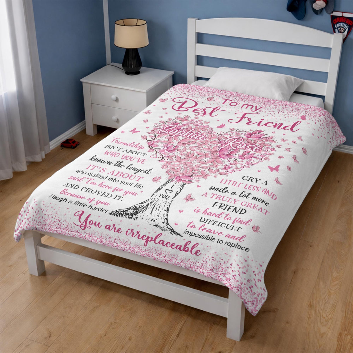 To My Best Friend, Personalized Custom Blanket, Gift For Bestie Lovers - 6