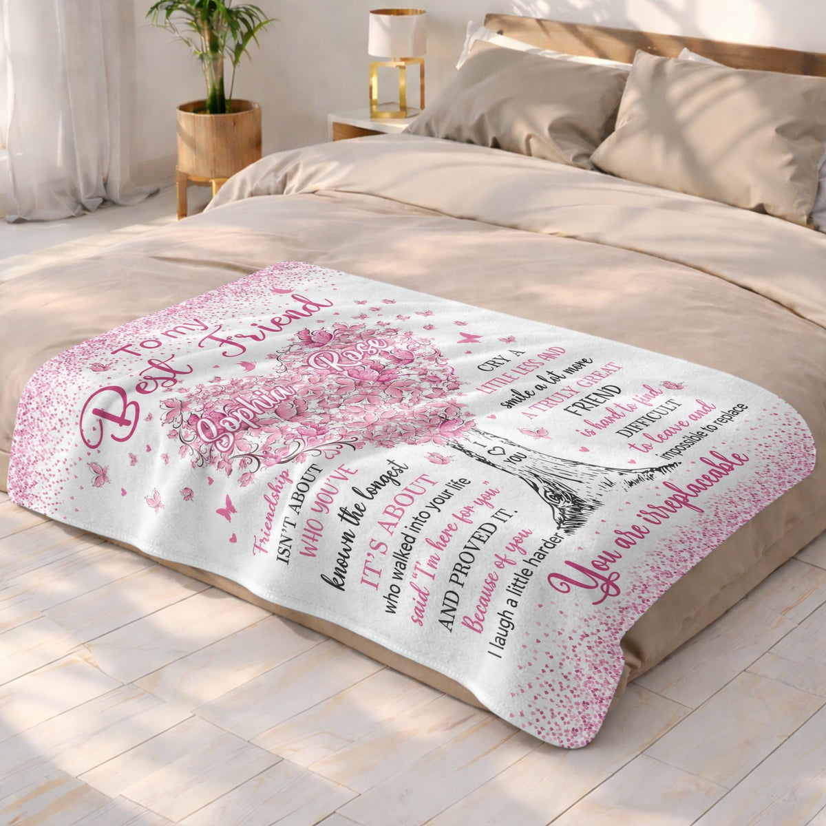 To My Best Friend, Personalized Custom Blanket, Gift For Bestie Lovers - 8