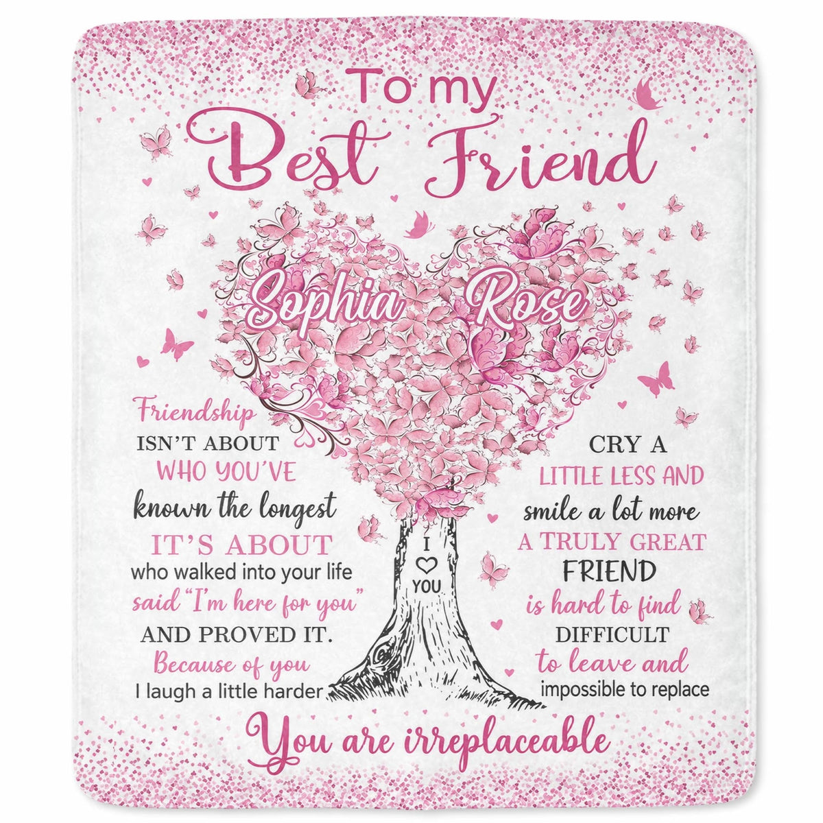 To My Best Friend, Personalized Custom Blanket, Gift For Bestie Lovers - 10