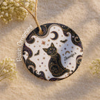 Mystical Black Cat Mosaic, Ceramic Ornament, Gift For Cat Lovers - 8