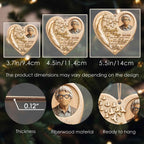 On Angel's Wings, Personalized Custom Wood Ornament, Memorial Gift - 12